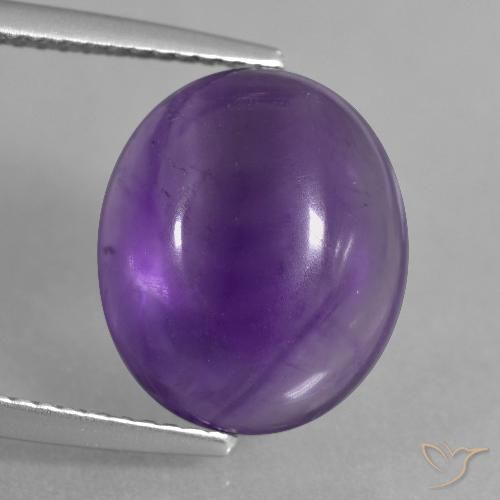 7.17ct Natural Violeta medio Amatista, Ovalada, Transparente