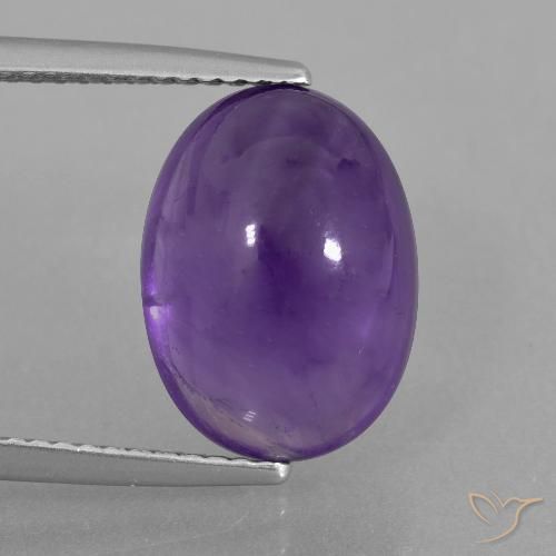 6.73ct Natural Violeta medio Amatista, Ovalada, Transparente