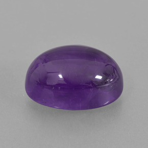 Amatista Violeta medio natural de 7.61 ct, Corte Óvalo, Transparente