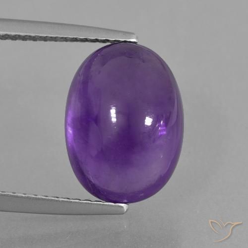 6.87ct Natural Violeta claro medio Amatista, Ovalada, Transparente