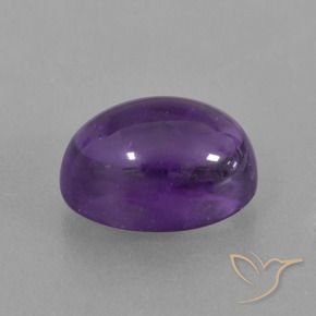 Amatista Violeta claro medio natural de 6.87 ct, Ovalada, Transparente
