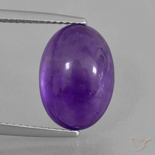7.13ct Natural Violeta medio Amatista, Ovalada, Transparente
