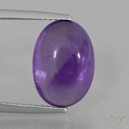 6.14ct Natural Violeta medio Amatista, Ovalada, Transparente
