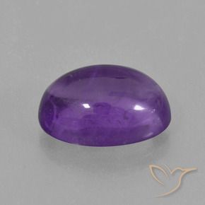 Amatista Violeta medio natural de 6.14 ct, Ovalada, Transparente