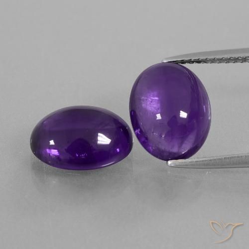 6.76ctw Natural Violeta medio Amatista, Ovalada, Transparente