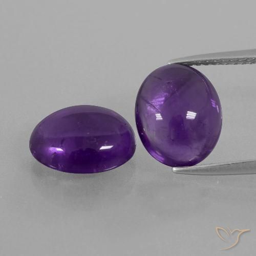 6.62ctw Natural Violeta medio Amatista, Ovalada, Transparente
