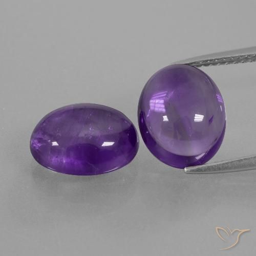 7.88ctw Natural Violeta medio Amatista, Ovalada, Transparente