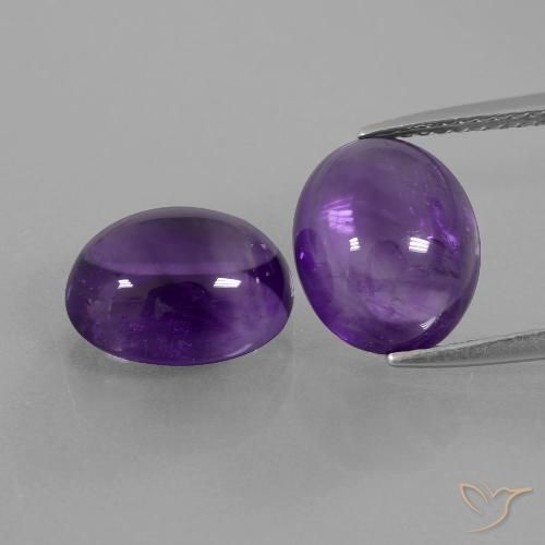 7.69ctw Natural Violeta medio Amatista, Ovalada, Transparente