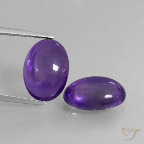11.00ctw Natural Violeta medio Amatista, Ovalada, Transparente