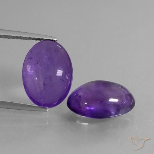 9.92ctw Natural Violeta medio Amatista, Ovalada, Transparente