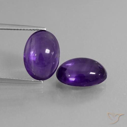 11.03ctw Natural Violeta medio Amatista, Ovalada, Transparente
