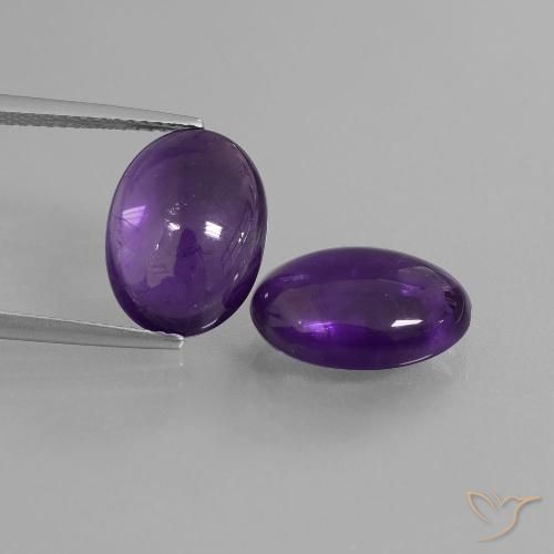 10.19ctw Natural Violeta medio Amatista, Ovalada, Transparente