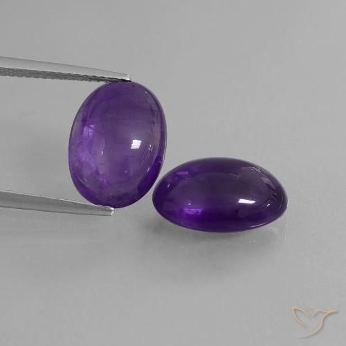 10.17ctw Natural Violeta medio Amatista, Ovalada, Transparente