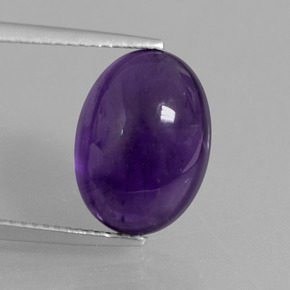 Amatista violeta oscuro natural de 7,06 ct, corte óvalo, transparente