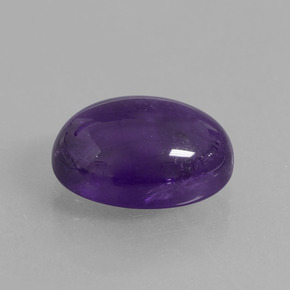 Amatista violeta oscuro natural de 7,06 ct, corte óvalo, transparente