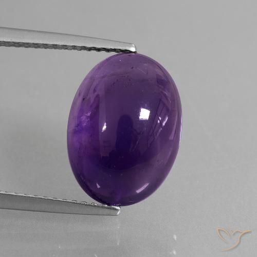 6.32ct Natural Violeta oscuro Amatista, Ovalada, Transparente