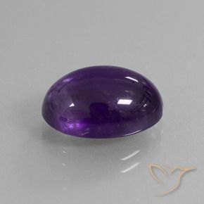 Amatista Violeta oscuro natural de 6.32 ct, Ovalada, Transparente