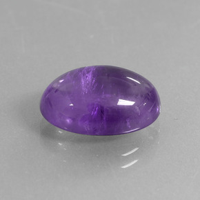 Amatista violeta claro medio natural de 6,34 ct, corte óvalo, transparente