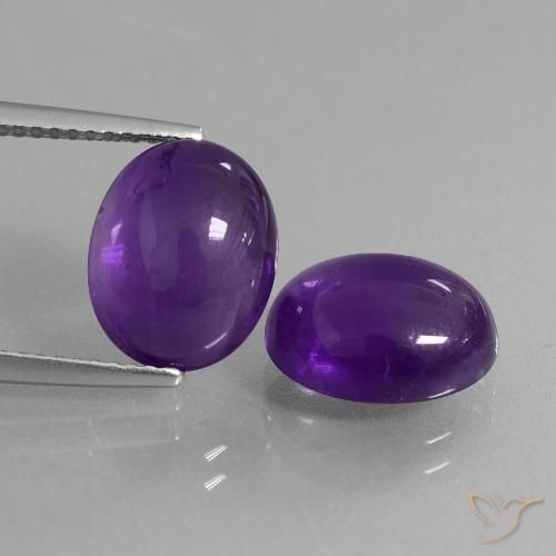 7.48ctw Natural Violeta medio Amatista, Ovalada, Transparente
