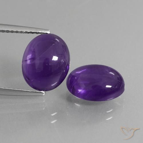 6.68ctw Natural Violeta medio Amatista, Ovalada, Transparente