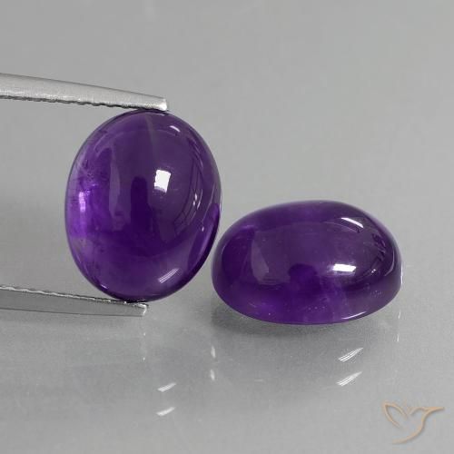 8.08ctw Natural Violeta medio Amatista, Ovalada, Transparente