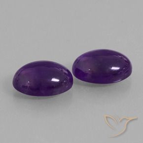 Gemas de Amatista Violeta oscuro natural de 12.68 ct, Ovalada, Transparente