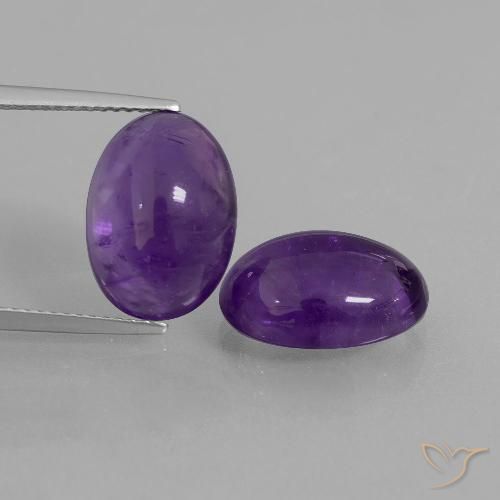 10.95ctw Natural Violeta medio Amatista, Ovalada, Transparente