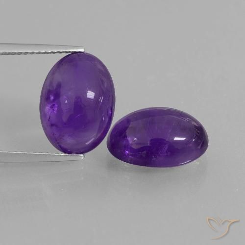 12.70ctw Natural Violeta medio Amatista, Ovalada, Transparente