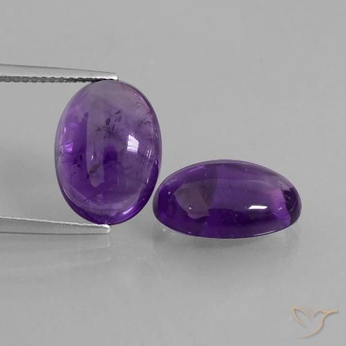 11.45ctw Natural Violeta medio Amatista, Ovalada, Transparente