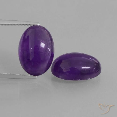 12.78ctw Natural Violeta medio Amatista, Ovalada, Transparente