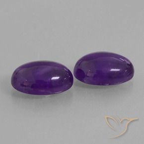Gemas de Amatista Violeta medio natural de 12.78 ct, Ovalada, Transparente