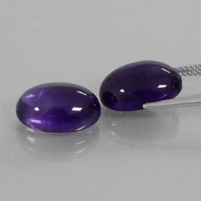 Gemas de amatista violeta natural de 12,84 ct, corte óvalo, transparente