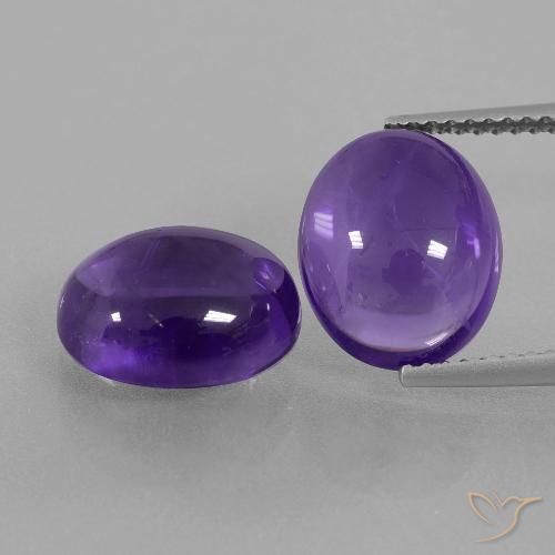7.85ctw Natural Violeta medio Amatista, Ovalada, Transparente
