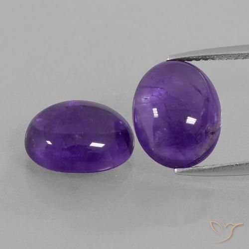 7.52ctw Natural Violeta medio Amatista, Ovalada, Transparente