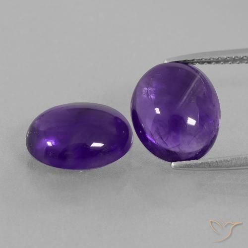 6.29ctw Natural Violeta medio Amatista, Ovalada, Transparente