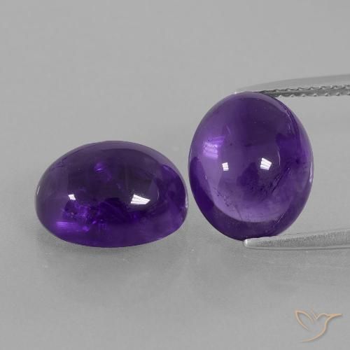 8.45ctw Natural Violeta medio Amatista, Ovalada, Transparente