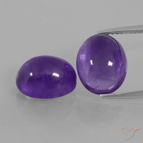 7.95ctw Natural Violeta medio Amatista, Ovalada, Transparente