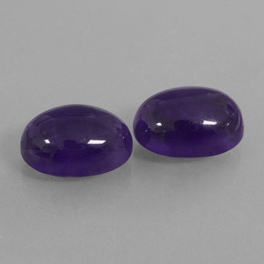 Gemas de Amatista Violeta oscuro natural de 14.72 ct, Corte Óvalo, Transparente