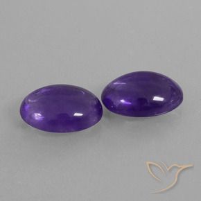 Gemas de Amatista Violeta oscuro natural de 10.31 ct, Ovalada, Transparente