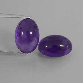 Gemas de amatista violeta natural de  ct, corte óvalo, transparente