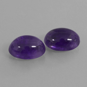 Gemas de amatista violeta natural de  ct, corte óvalo, transparente