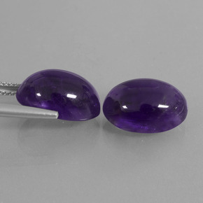 Gemas de amatista violeta natural de  ct, corte óvalo, transparente