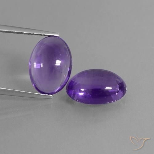 10.67ctw Natural Violeta medio Amatista, Ovalada, Transparente