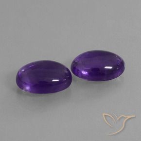 Gemas de Amatista Violeta medio natural de 11.97 ct, Ovalada, Transparente
