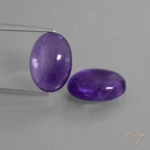 10.26ctw Natural Violeta medio Amatista, Ovalada, Transparente