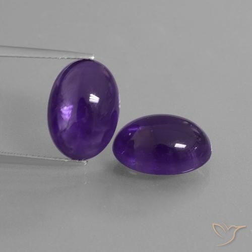 13.54ctw Natural Violeta oscuro Amatista, Ovalada, Transparente