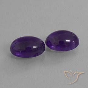 Gemas de Amatista Violeta oscuro natural de 13.54 ct, Ovalada, Transparente