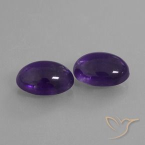 Gemas de Amatista Violeta oscuro natural de 12.53 ct, Ovalada, Transparente