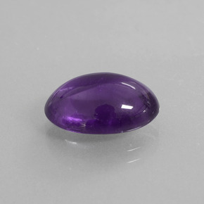 Amatista violeta oscuro natural de 5,40 ct, corte óvalo, transparente