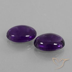 Gemas de Amatista Violeta oscuro natural de 10.34 ct, Ovalada, Transparente